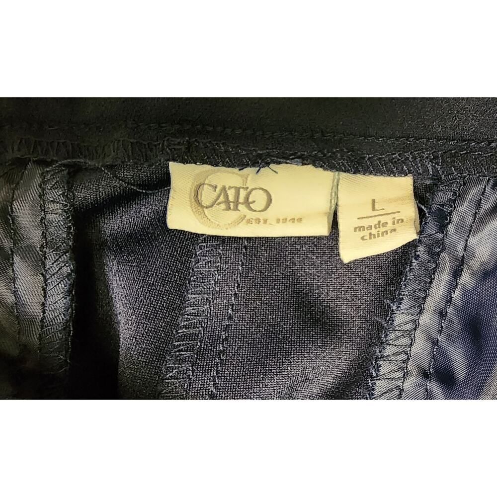 CATO PLUS PETITE PAPER BAG WAIST PLEATED NAVY SLIM ANKLE PANTS SIZE LARGE - Picture 4 of 5